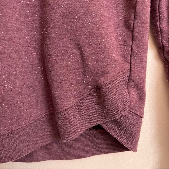 Athleta Purple Confetti Crewneck Rounded Hem Sweatshirt - Picture 8 of 10